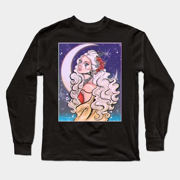 Sad Sanita Long Sleeve T-Shirt by Alejandro Os Art